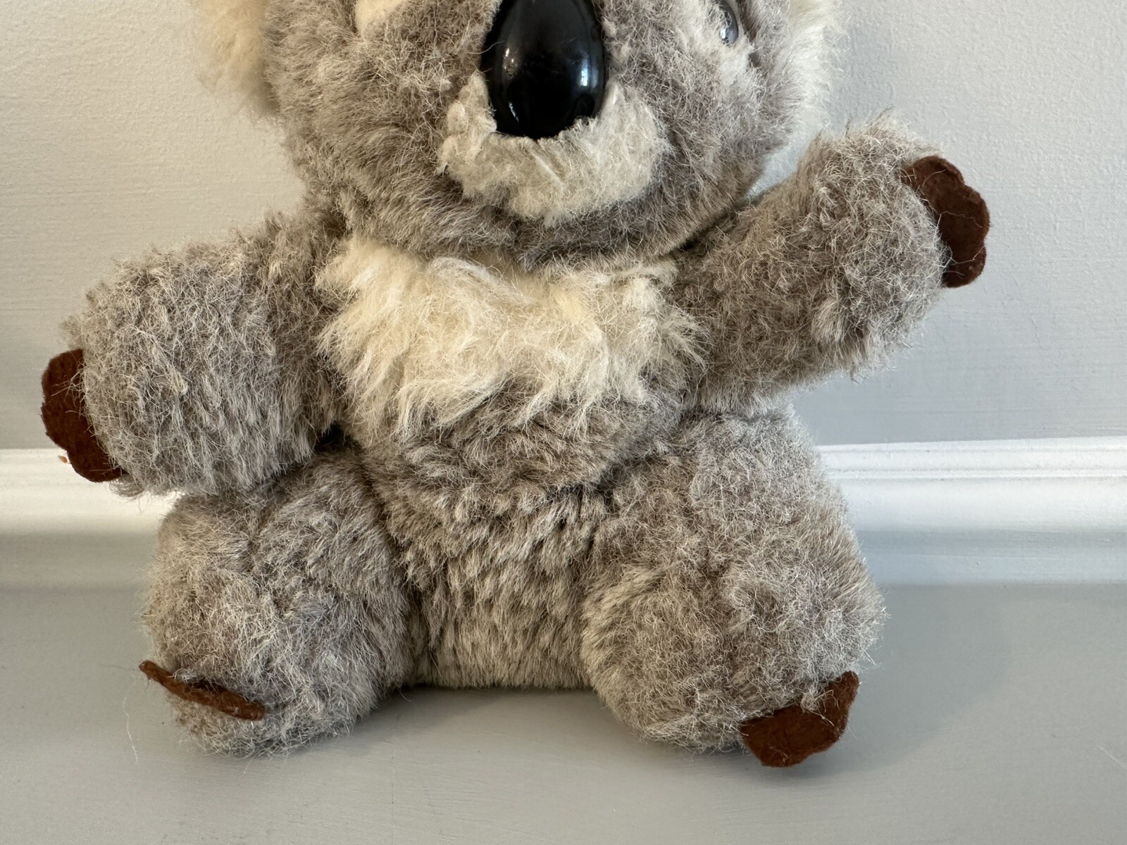 Vintage 1984 Koala Bear Plush ETONE Gray 9" Stuffed Animal 1980's KOREA