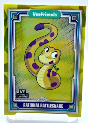 2025 Topps Chrome VeeFriends Rational Rattlesnake #66 Yellow Refractor