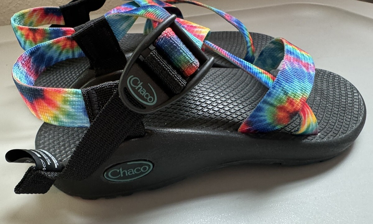 Chaco Sandals with Rainbow Tie-Dye Straps Chaco Sandals Tie Dye Chacos Womens Chaco Zvolv X2 Outdoor  main image 3