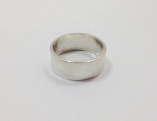 Wide 8mm Smooth Flat Plain Simple Wedding Band Ring 8 Sterling Silver Mexico 925