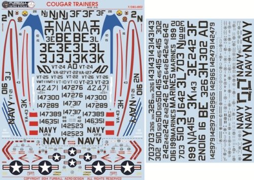 1/48 Furball Cougar Trainers TF-9J decals for the Kittyhawk kit - Picture 2 of 9
