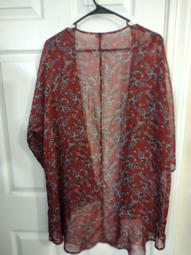 Women's Open Front semi sheer Top size Medium by LULAROE - Picture 2 of 2