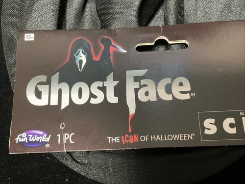 NWT LICENSED GHOST FACE "SCREAM" HALLOWEEN 8" x 14" PLASTIC HALF MASK - CLASSIC - Picture 7 of 8