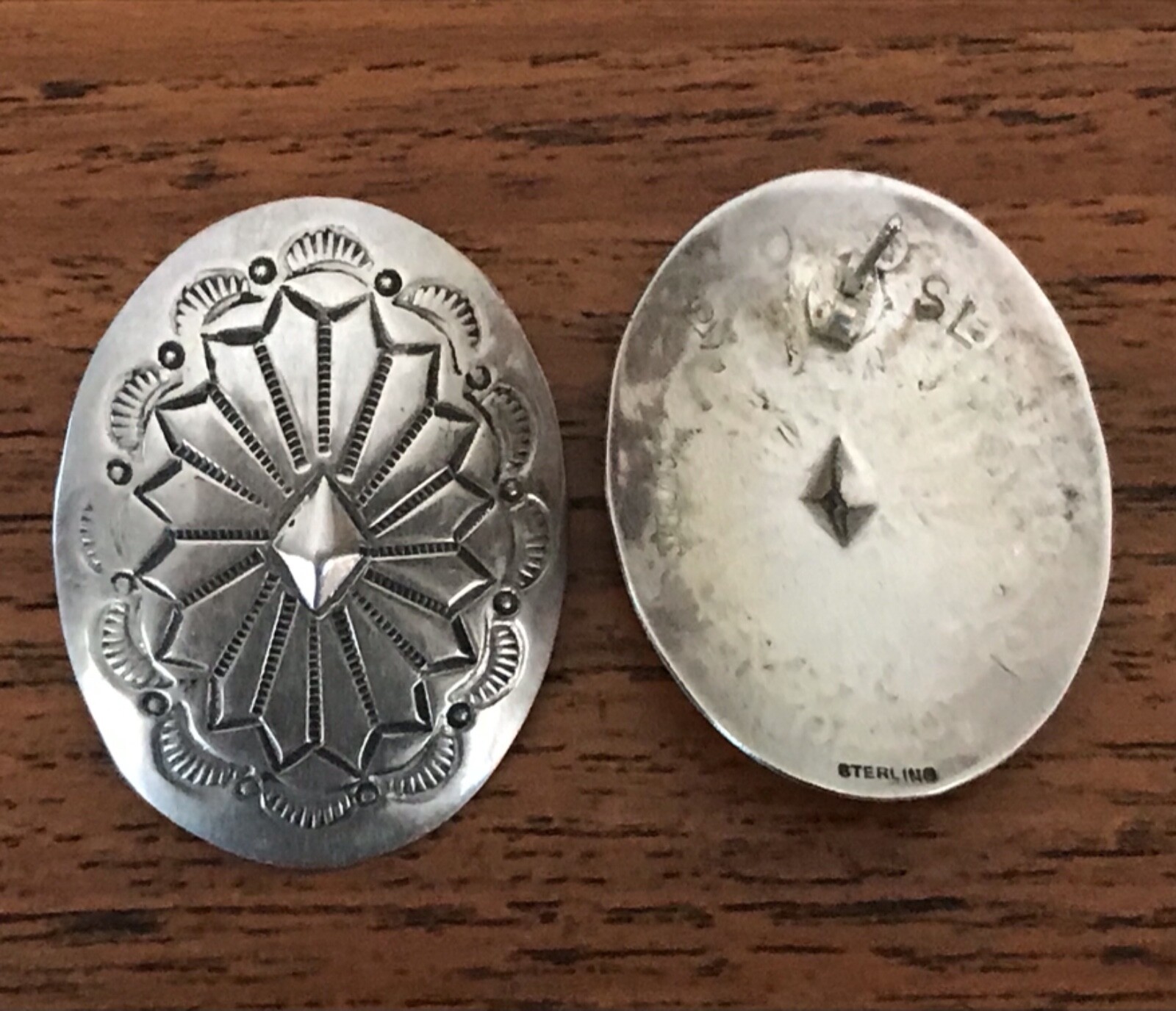 Native Sterling Silver Handcrafted Earrings Vinta… - image 3