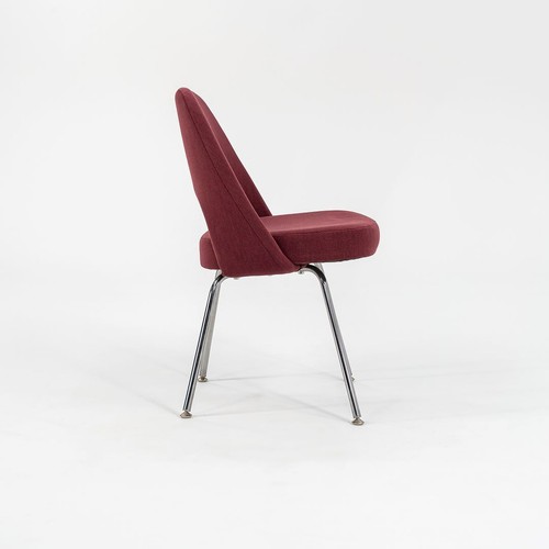 2003 Knoll Saarinen Armless Executive Side Chair in Bordeaux Fabric, Model 72C - Picture 8 of 12