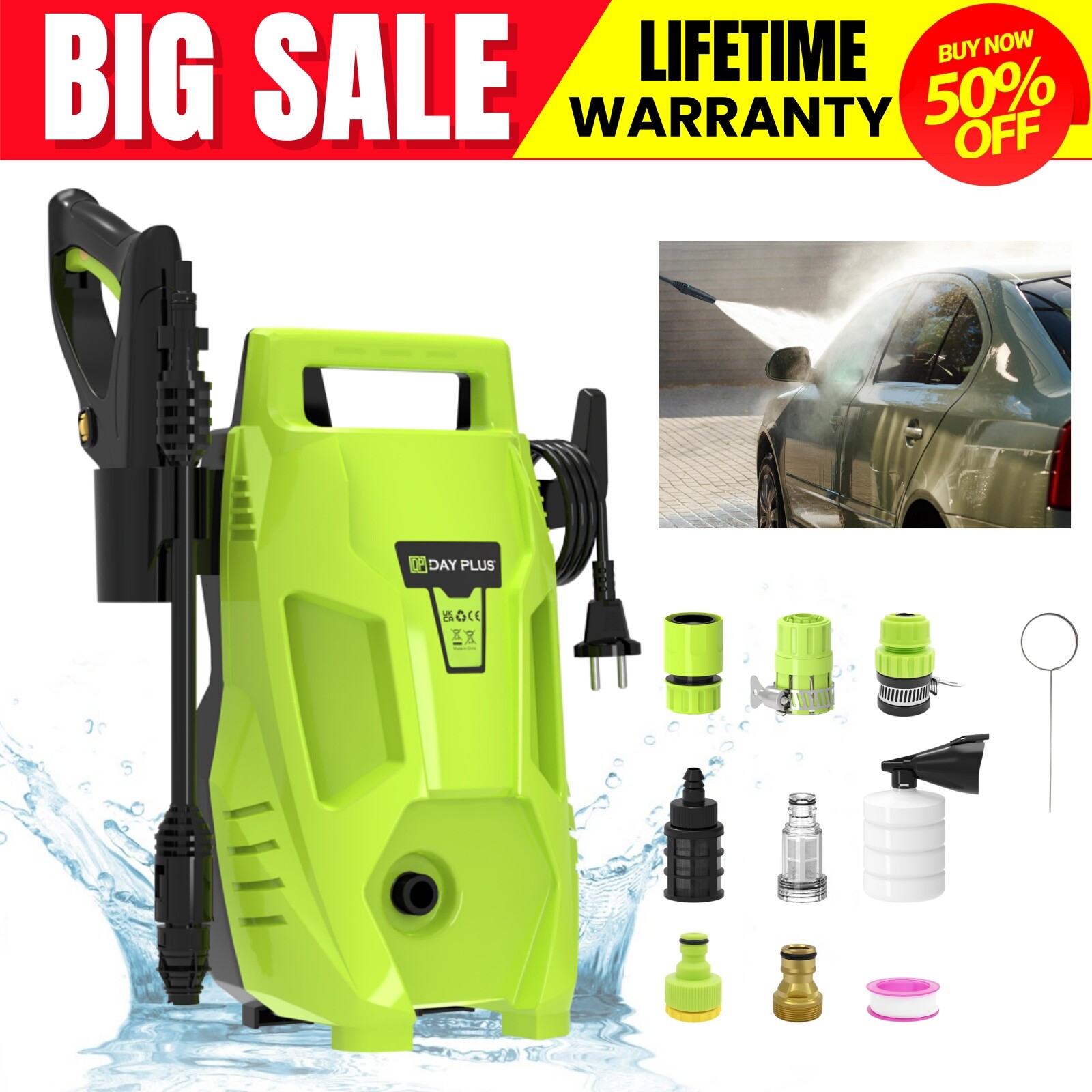 5000 PSI Electric Pressure Washer Portable High Power Cleaner