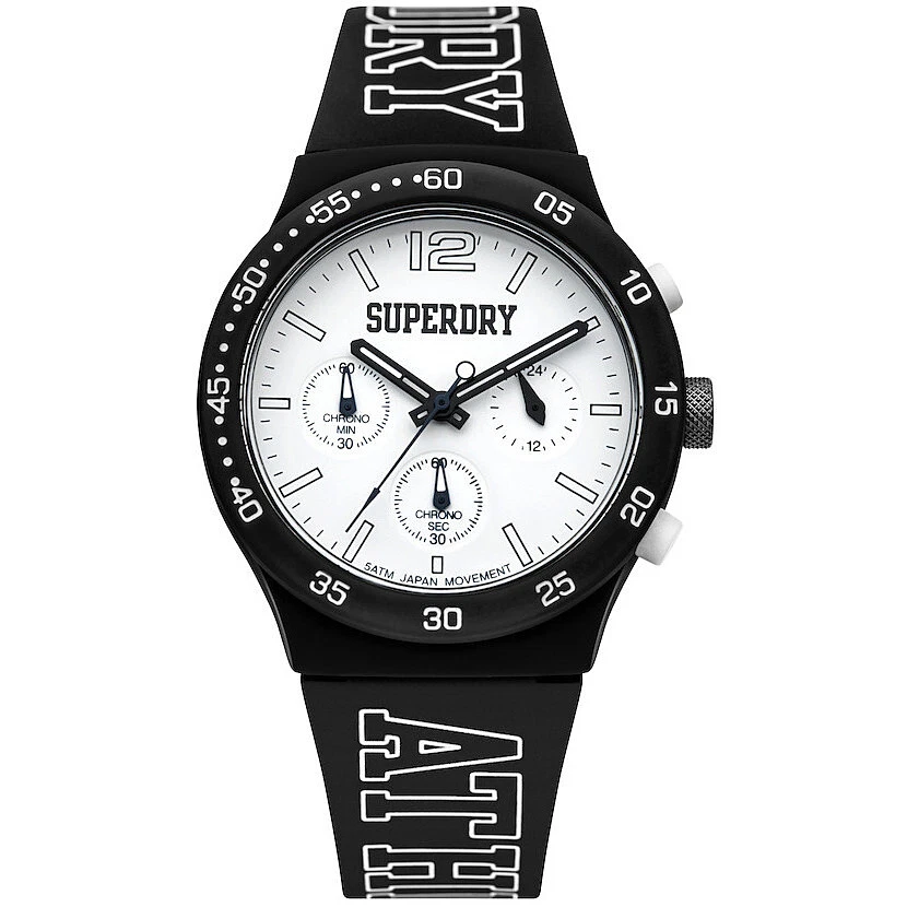 Reloj Unisex SUPERDRY URBAN ATHLETICS SYG205 Cronógrafo Silicona Negro Azul Naranja Foto 3 de 4