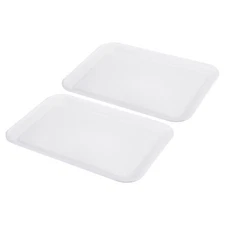 17.1x12.4" Fast Food Tray, 2 Pack Plastic Serving Tray Reusable Rectangle Tray
