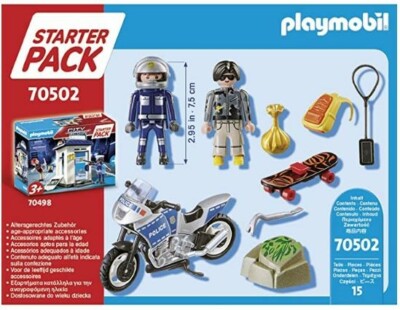 NEW! Playmobil City Action Starter Pack Police Chase Building Set