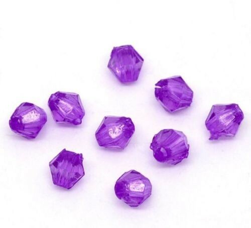 20 Perles Intercalaires Ailes D'ange Acrylique Violet Givré 20mm - Neuf