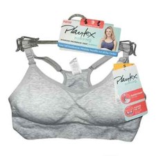 Playtex Nursing Seamless Racerback Wirefree Crop Bra Heather Gray Small NWT