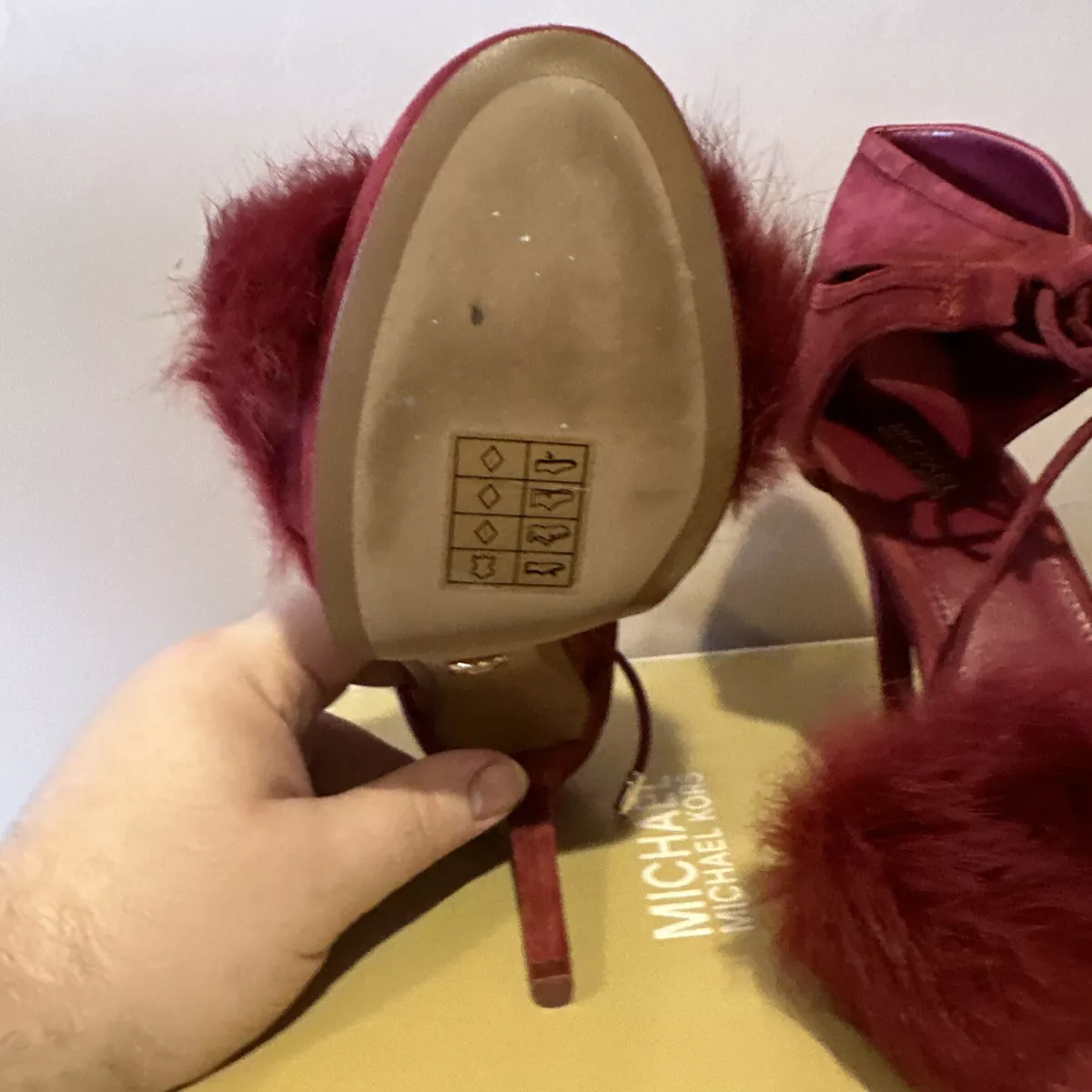 Michael kors remi fur and suede sandal sale