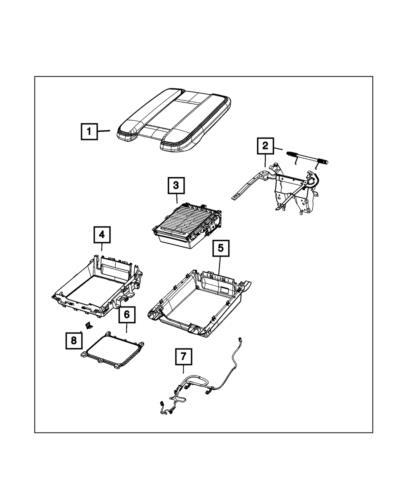 Bandeja del reposabrazos de consola central para Mopar Grand Wagoneer 2022-2023 (N/P 7JL53AAAAB)