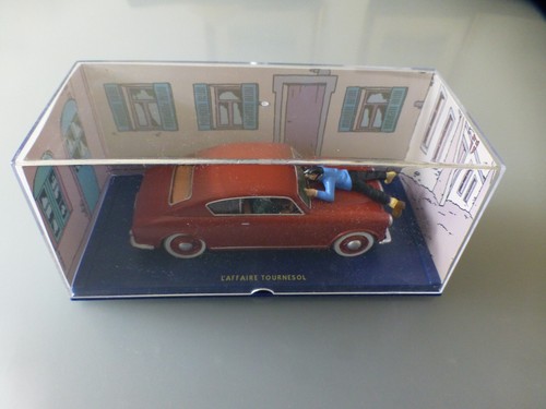 TINTIN HERGE MODEL CAR ATLAS #26 LANCIA AURELIA RED CALCULUS AFFAIR 1/43 SCALE - Picture 18 of 24