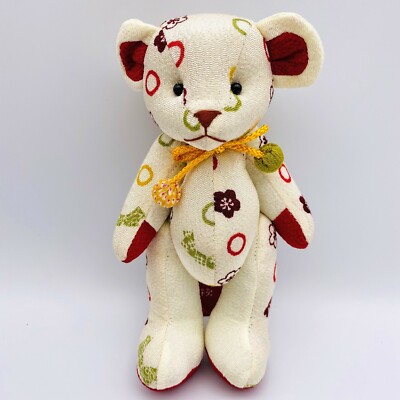 Japanese style teddy bear crepe kimono plush toy Kyoto Kamakura