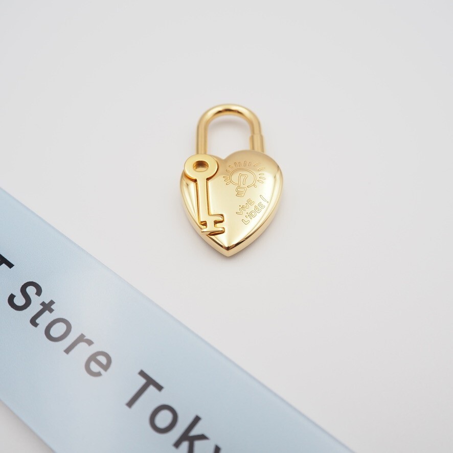 EXC] HERMES Cadena Padlock Heart 2004 Gold Lock Bag Charm