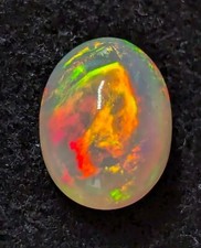 4.1CT Opal Oval Cabochon AAA Welo Ethiopian Fire Fits 13x10mm Mounting VIDEO