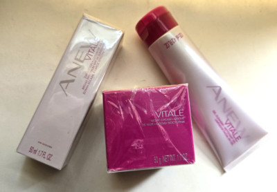Avon Anew Vitale Day Night & Wash Discontinued 3 pc Set NIB
