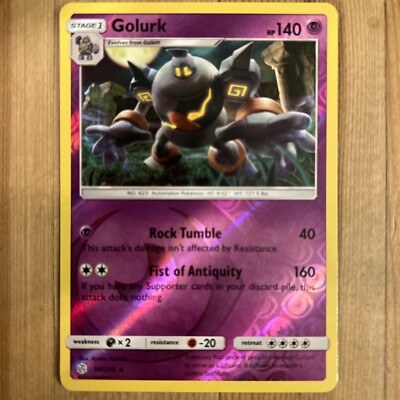Golurk - 90/236 - Rare - Reverse Holo - Sun & Moon: Cosmic Eclipse - Pokemon