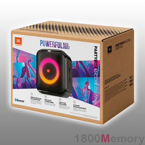 NEW JBL Partybox Encore Enssential Wireless Bluetooth Portable Speaker 100W IPX4 - Picture 1 of 3