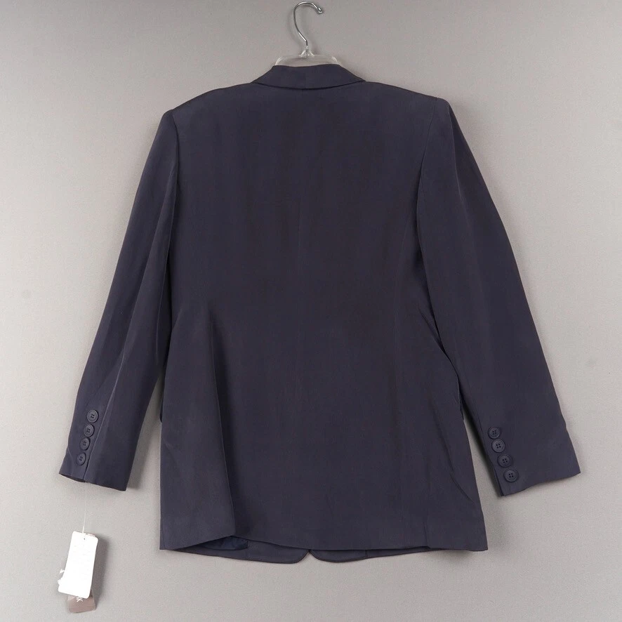 Jones New York Blazer Women’s 4 Gray Silk 1-Button Jacket - Image 3 of 4