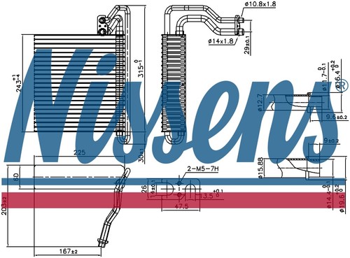 Nissens Aircon Evaporator 92333 for eg. FORD FOCUS (2011) 1.6 ECOBOOST etc