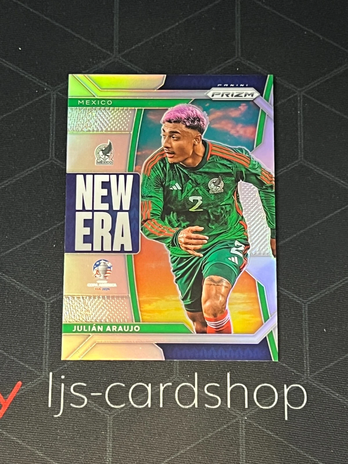 2024 Panini Prizm Copa America Julian Araujo #39 New Era Silver Prizm Insert J1