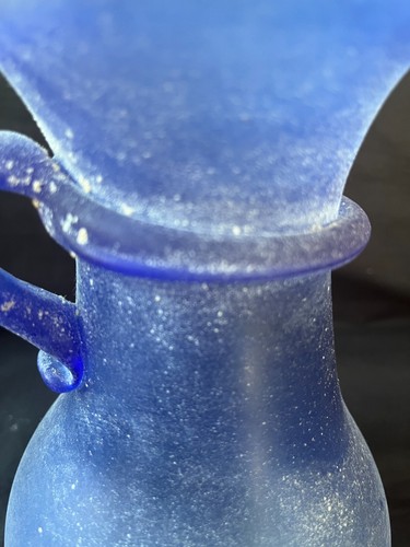 ancien vase murano A scavo en verre de seguso. Pontil - Photo 6 sur 8