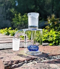 Quality 14mm 90° Lil Sweety Cobalt Ash Catcher Tobacco Water Pipe Bong Bubbler