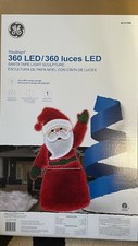 GE 4 FT PRE-LIT StayBright 360 LED Santa Tape Light Sculpture - NEW