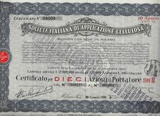 MILAN 1950 ACTION ITALIAN COMPANY OF APPLICATION CELLULOSE AUTHENTIC SIDAC