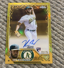 KEN WALDICHUK 2023 Topps Chrome Gilded Gold Etch Rookie RC Auto SP /75 A'S AUTO