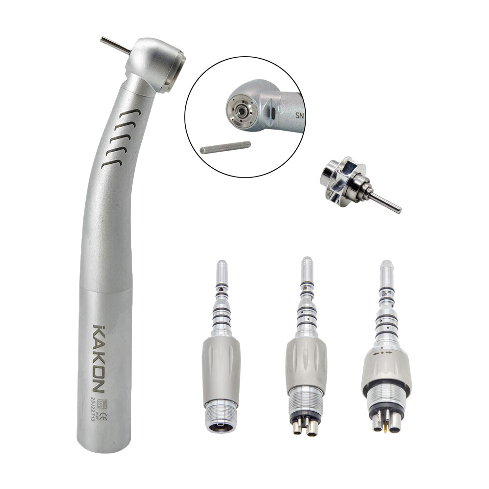 Dental High Speed Handpiece Fiber 25000LUX M9000L Optical Led - Foto 10