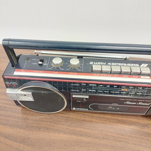 Vintage Hitachi TRK-6400H Boombox Cassette Tape Rare *READ* - Picture 2 of 12