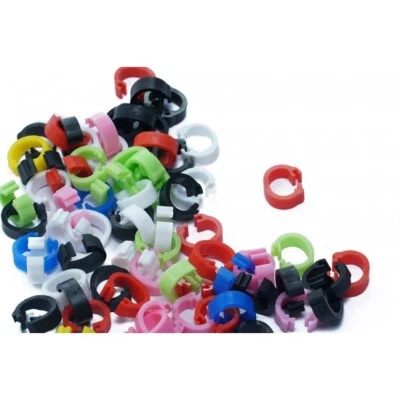 PETSHOPAMERICA Pigeon Dove Leg Rings 8mm Foot Ring Bands Bird Clip on Leg Rings 100-150 pcs