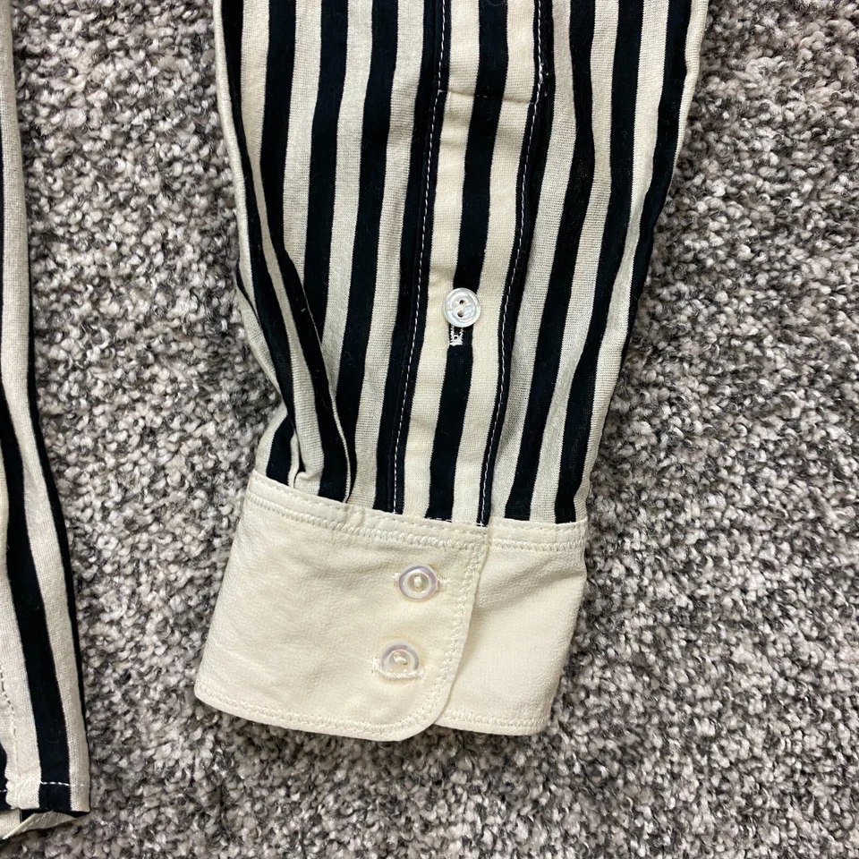 Ralph Lauren Camisa Mujer S Pequeña Púrpura Etiqueta Esmoquin Blusa Rayas Diseñador Foto 2 de 4