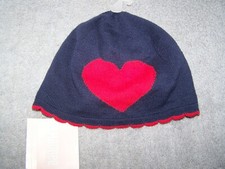 Gymboree Girl Hat Beanie Blue with Heart Size 12-18 Months NWT