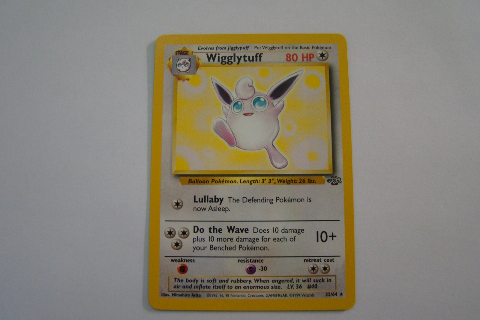 Pokemon TCG Jungle Wigglytuff 32/64 Rare Unlimited NM