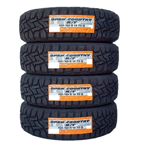[Us Duty Paid] 4X Toyo Open Country R/T 155/65R14 155 65 14 Tire Tires Snow Mud