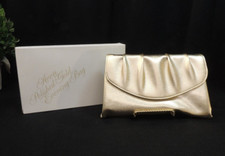Avon Polished Gold Evening Bag Pleated Clutch 1978 Vintage