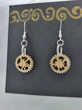 Steampunk Stacked Gear Earrings With Stainless Steel Ear Hooks