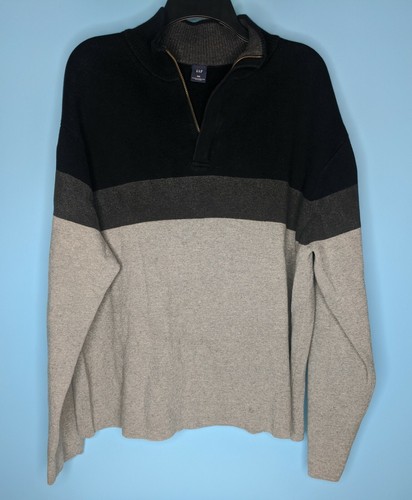 Cotton Color Block Sweater, Black \u0026 