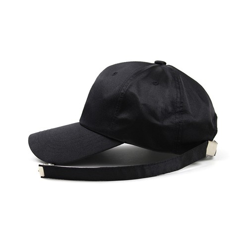 Gorra de béisbol unisex para hombre Teamlife doble correa cola larga rap de China sombreros negros - Imagen 4 de 8