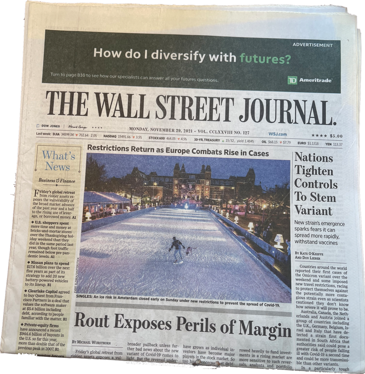 Wall Street Journal - November 29, 2021 - Volume CCLXXVIII NO. 127 