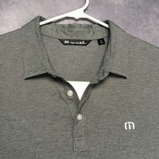 Travis Mathew Mens Golf Polo Shirt size XL Gray Short Sleeve Pima Cotton