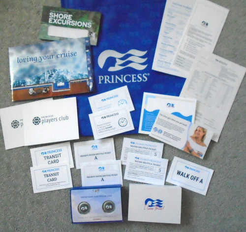 Princess Cruise Line - Group of On-Board Information & Medallions #3   See Below