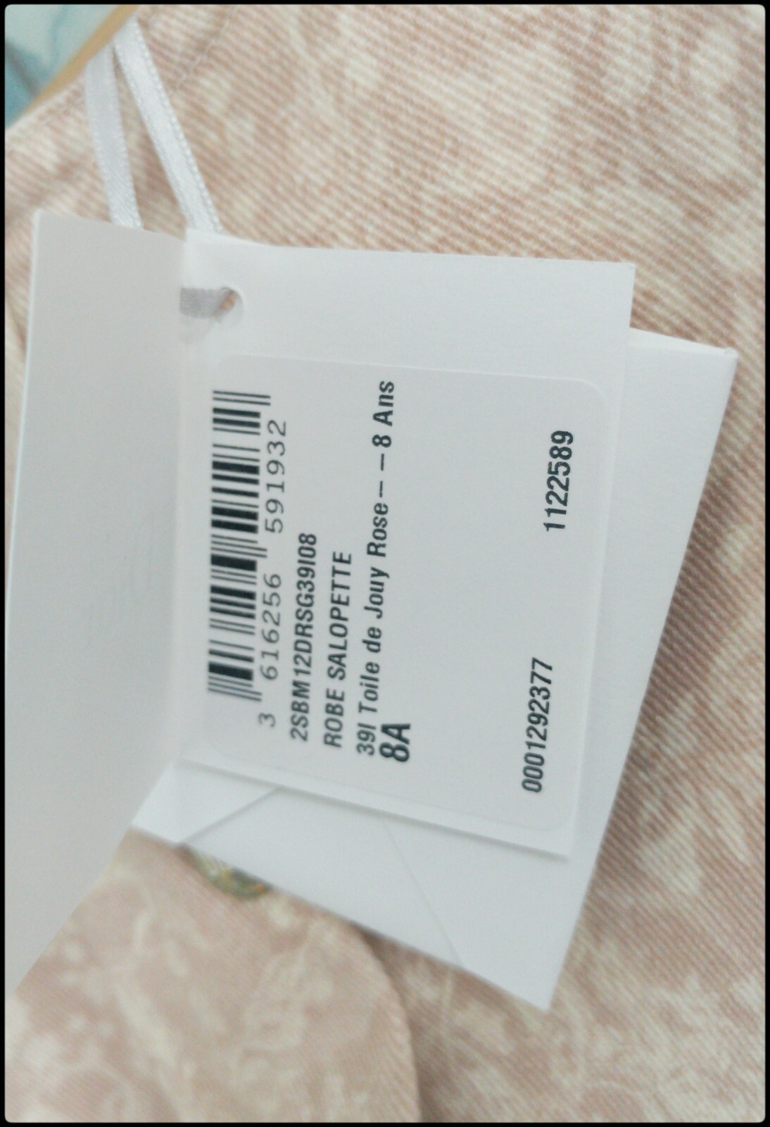 Christian Dior Pinafore Dress Girl 8 years Pink with Ivory Toile de Jouy Print image 8