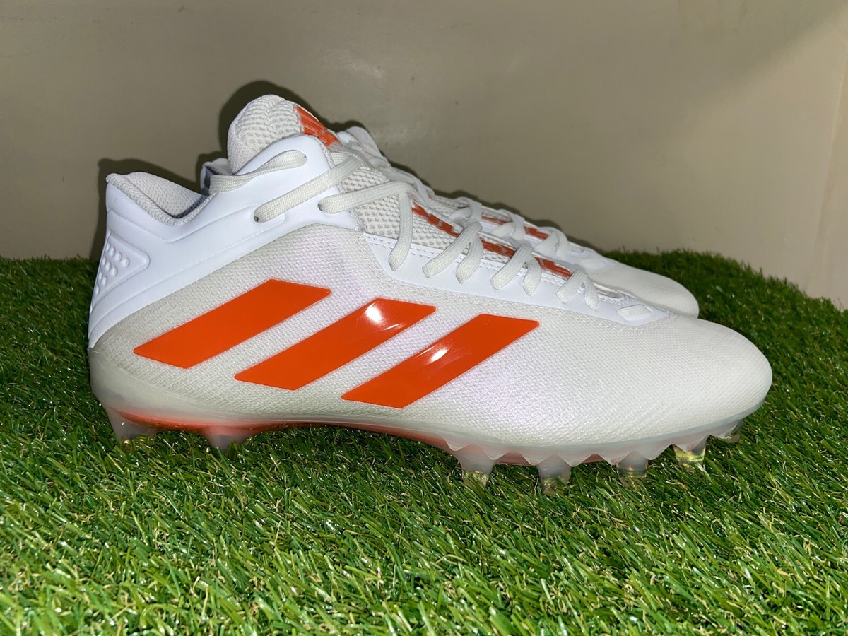adidas SM Adizero Impact Football Cleats Mens Size 11 White Orange IH8467 New adidas Men main image 2