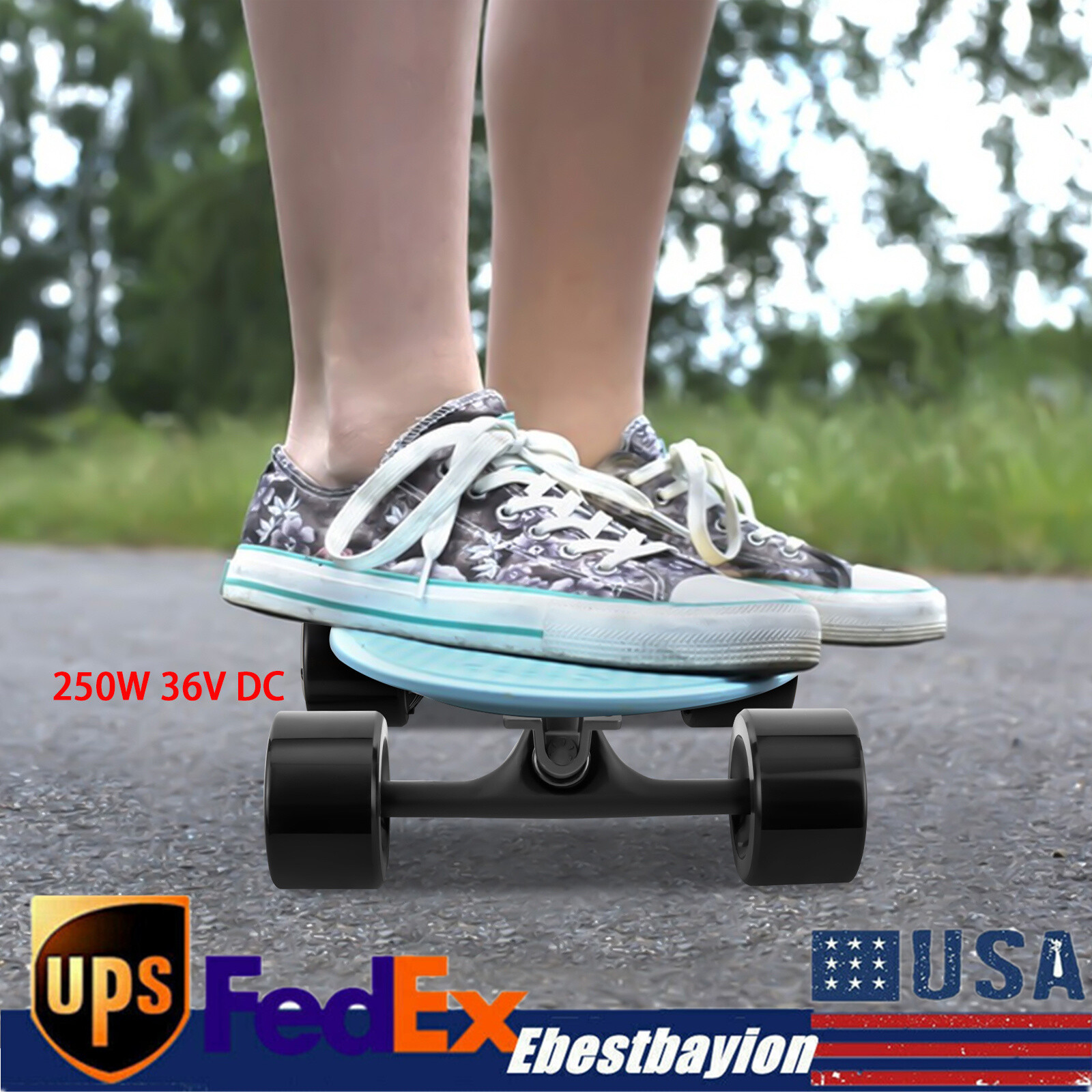 Brushless Dual Motor Electric Skateboard Drive Scooter Hub Motor Set 250W 36V DC