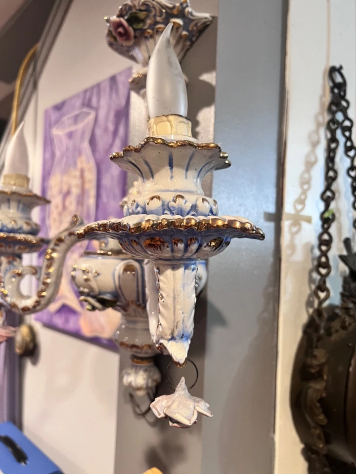 capodimonte -style porcelain sconce - Image 4 of 4